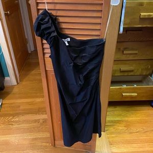 One Shoulder Black Dress